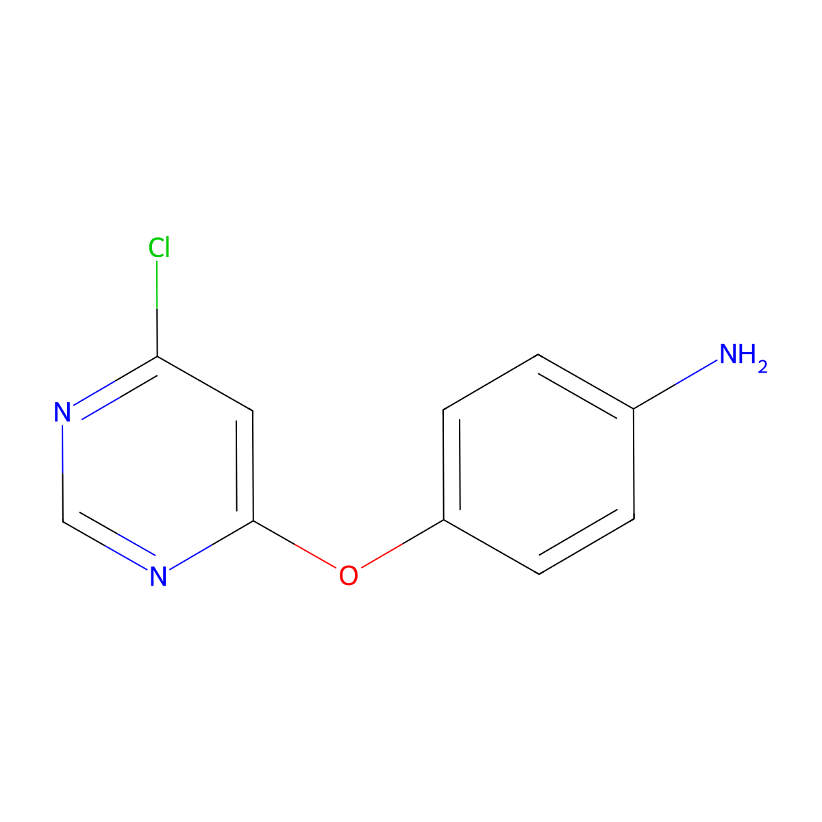4-((6-Chloropyrimidin-4-yl)oxy)aniline molecular structure, CAS 105130-28-7