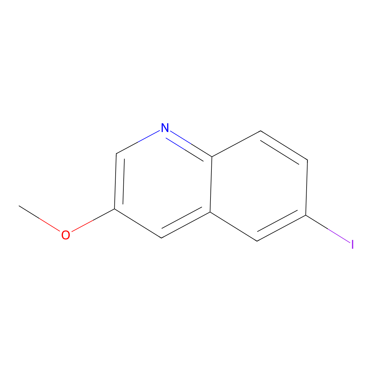 6-Iodo-3-methoxyquinoline molecular structure, CAS 1051316-26-7