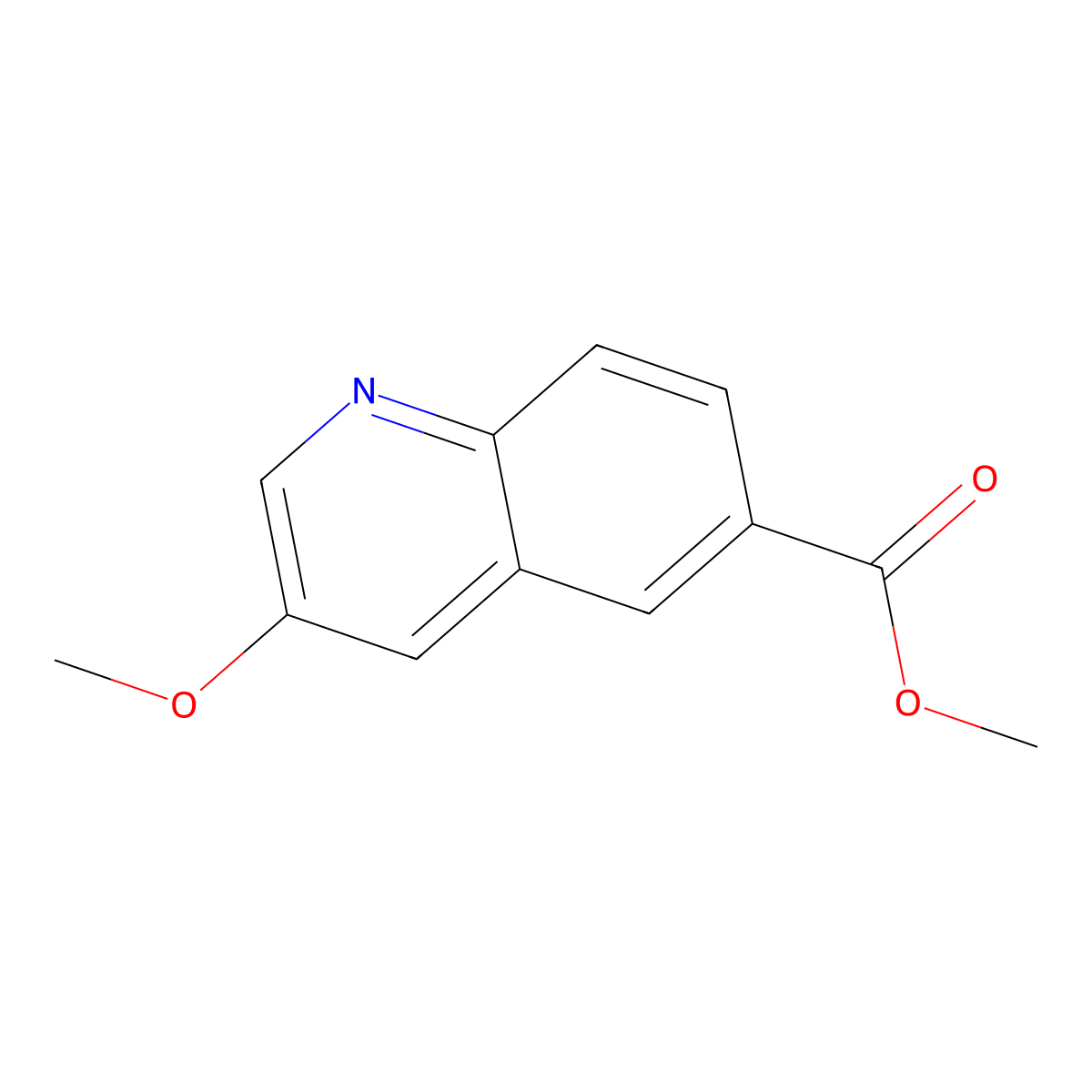 Methyl 3-methoxyquinoline-6-carboxylate molecular structure, CAS 1051316-27-8