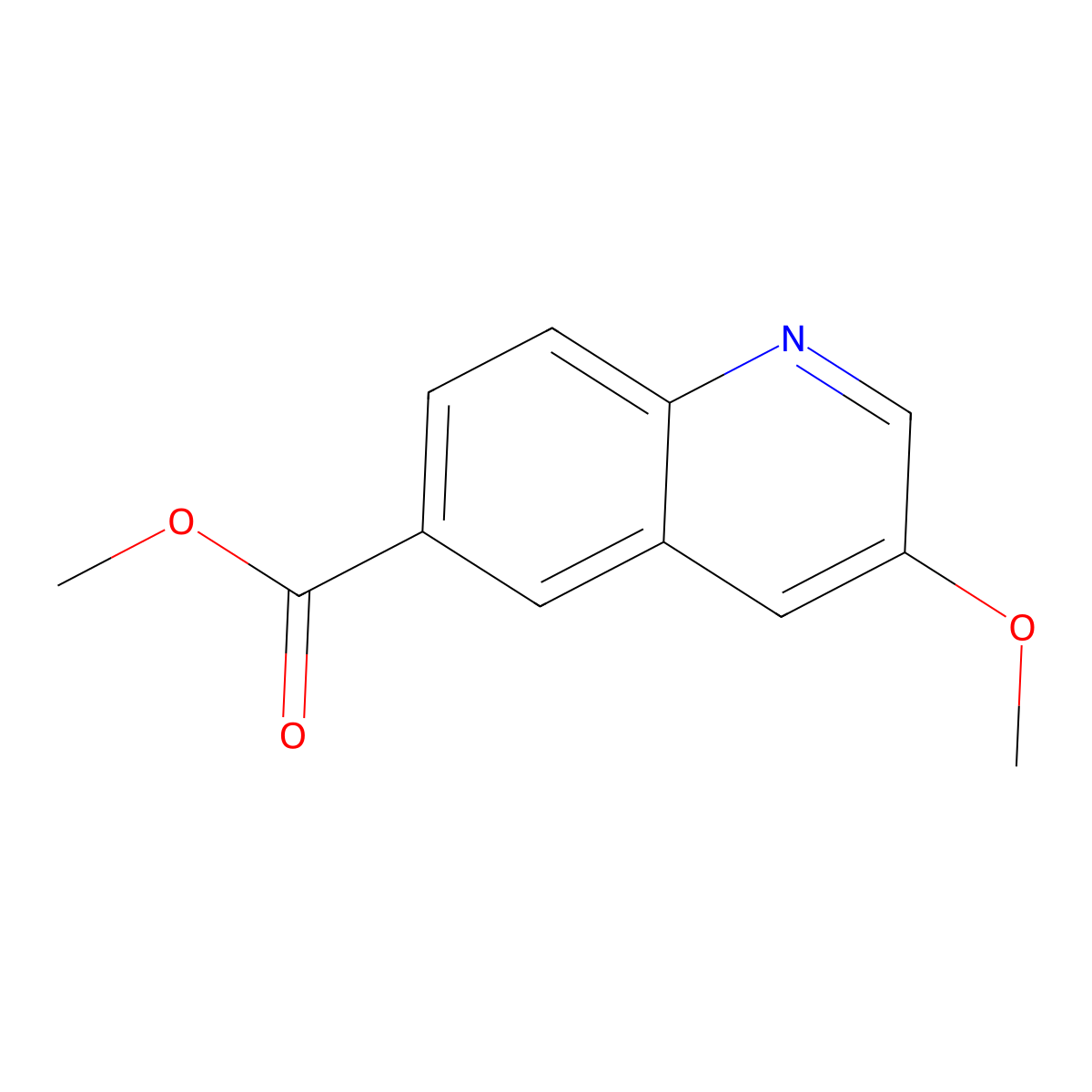 Methyl 3-methoxyquinoline-6-carboxylate molecular structure, CAS 1051316-27-8