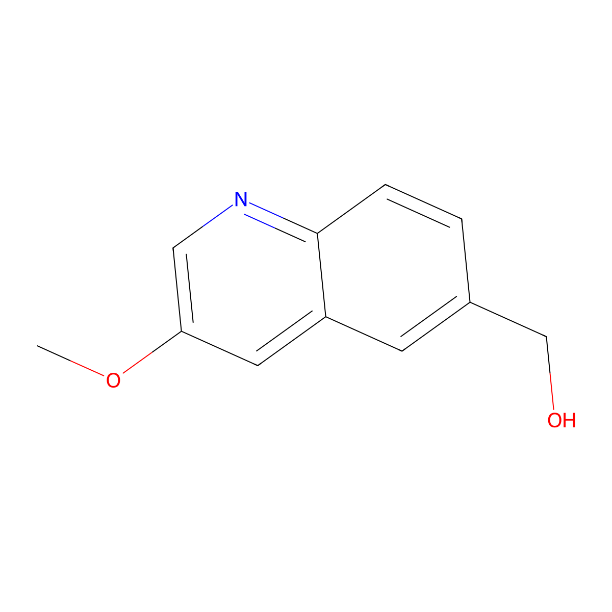 (3-Methoxyquinolin-6-yl)methanol molecular structure, CAS 1051316-28-9