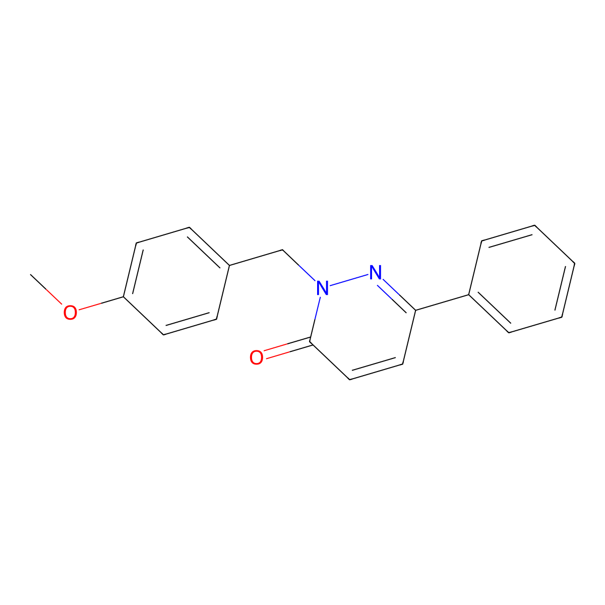 2-(4-methoxybenzyl)-6-phenylpyridazin-3(2H)-one molecular structure, CAS 1051316-33-6