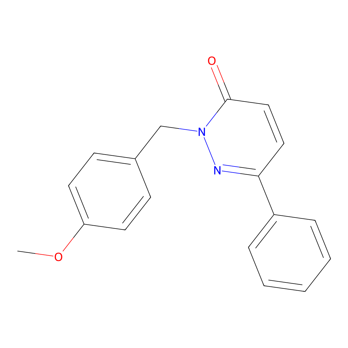 2-(4-methoxybenzyl)-6-phenylpyridazin-3(2H)-one molecular structure, CAS 1051316-33-6