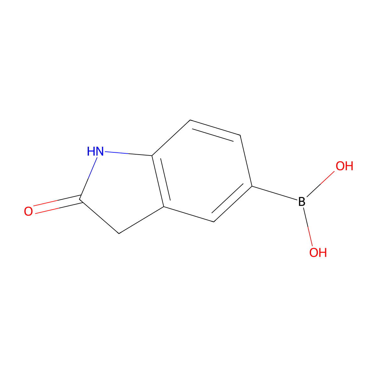 (2-Oxoindolin-5-yl)boronic acid molecular structure, CAS 1051316-38-1
