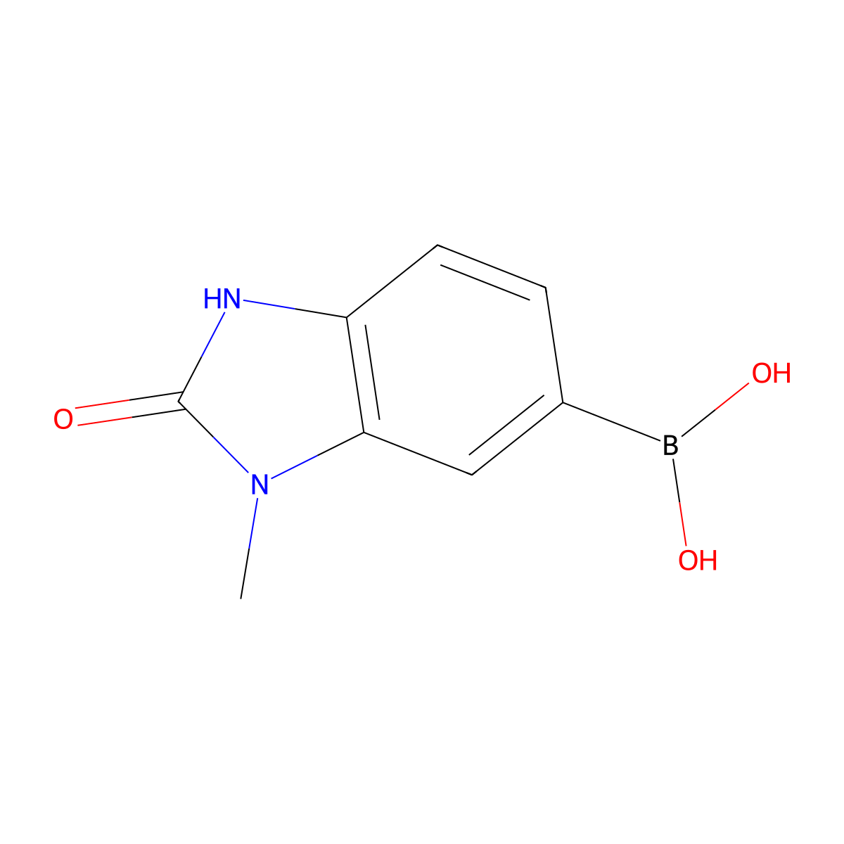 (3-methyl-2-oxo-2,3-dihydro-1H-1,3-benzodiazol-5-yl)boronic acid molecular structure, CAS 1051316-39-2
