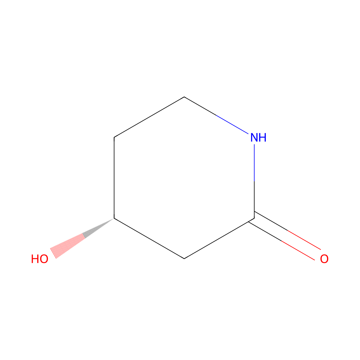 (4R)-4-Hydroxypiperidin-2-one molecular structure, CAS 1051316-41-6