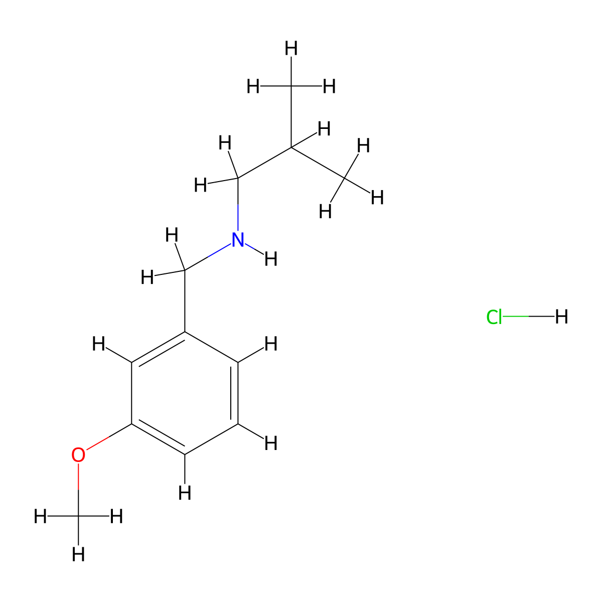 N-(3-Methoxybenzyl)-2-methyl-1-propanamine hydrochloride molecular structure, CAS 1051363-49-5