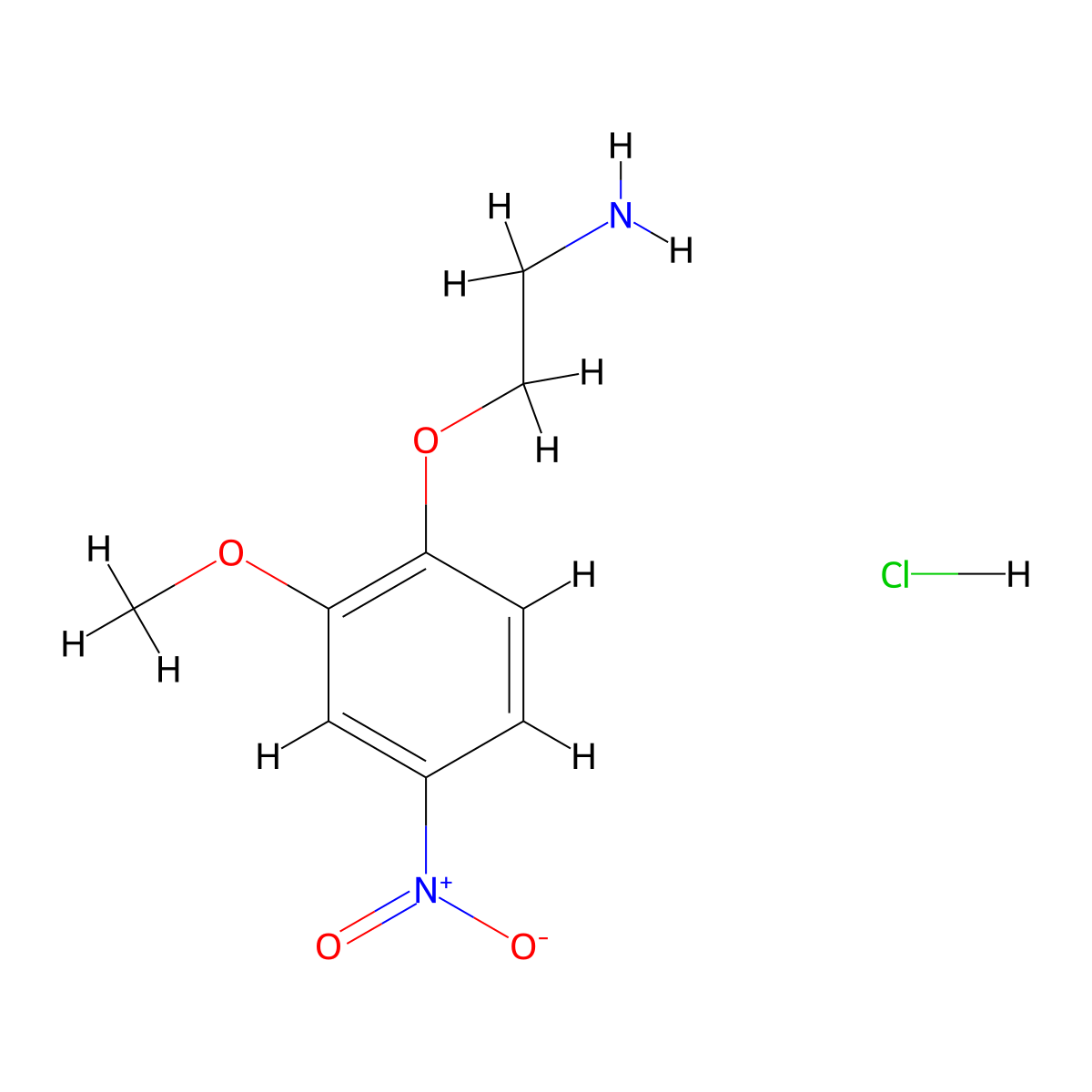 [2-(2-Methoxy-4-nitrophenoxy)ethyl]amine hydrochloride molecular structure, CAS 1051368-94-5