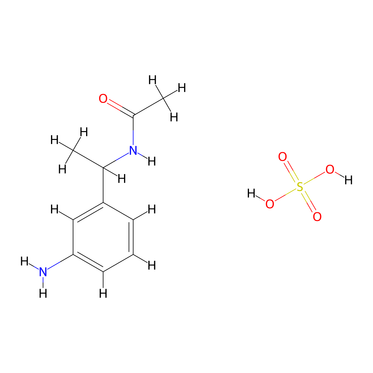 N-[1-(3-Aminophenyl)ethyl]acetamide sulfate molecular structure, CAS 1051368-96-7