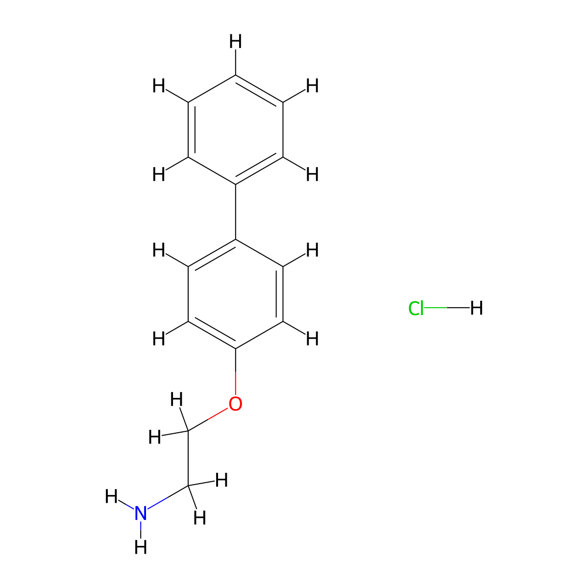 2-([1,1'-Biphenyl]-4-yloxy)ethylamine hydrochloride molecular structure, CAS 1051368-98-9