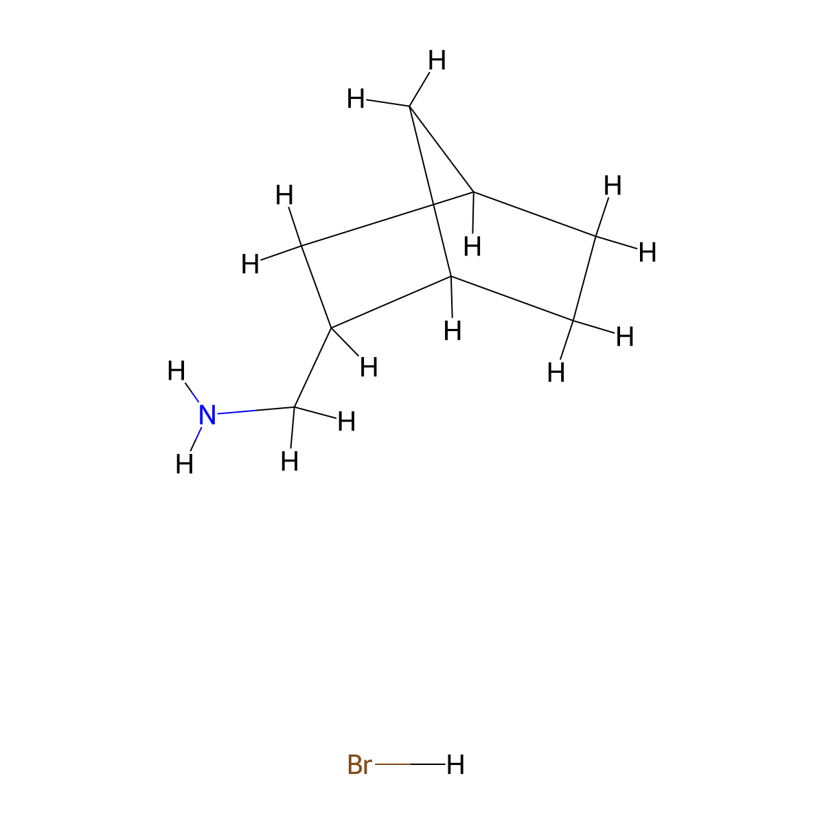 Bicyclo[2.2.1]heptan-2-ylmethanamine hydrobromide molecular structure, CAS 1051369-03-9