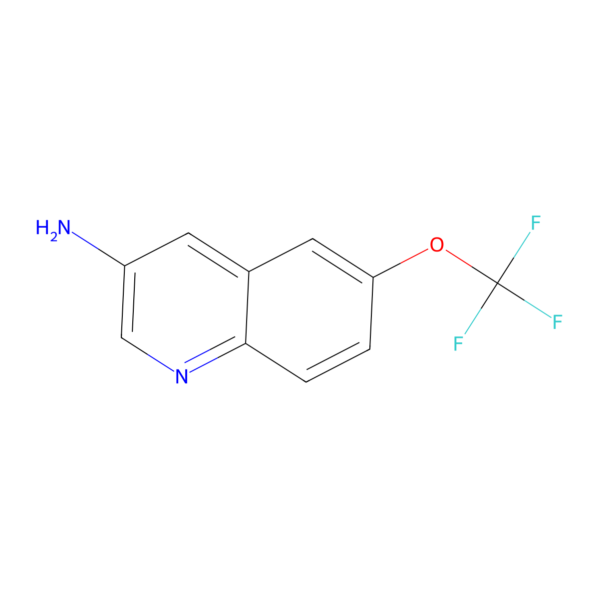 6-(Trifluoromethoxy)quinolin-3-amine molecular structure, CAS 1051372-65-6