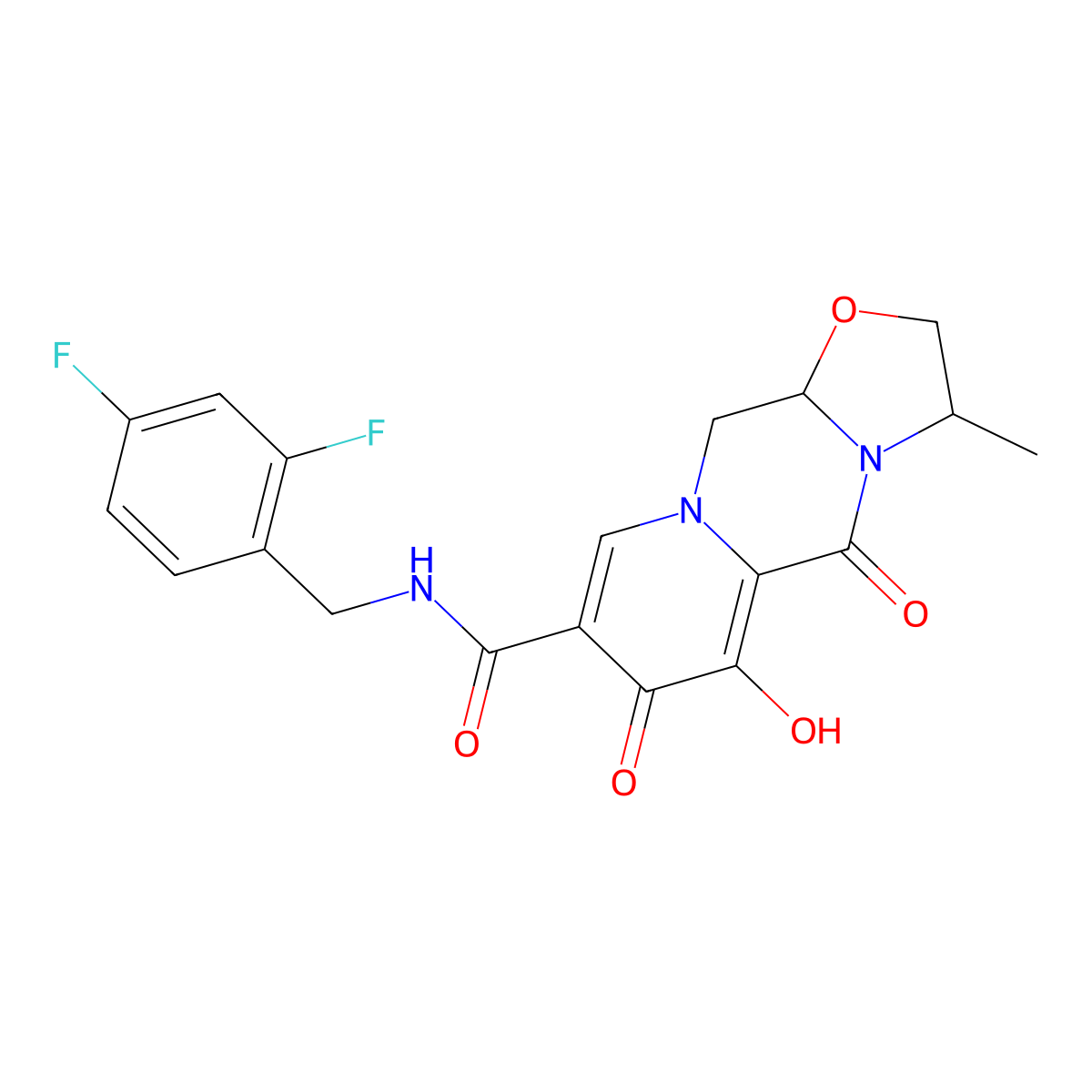 Cabotegravir molecular structure, CAS 1051375-10-0