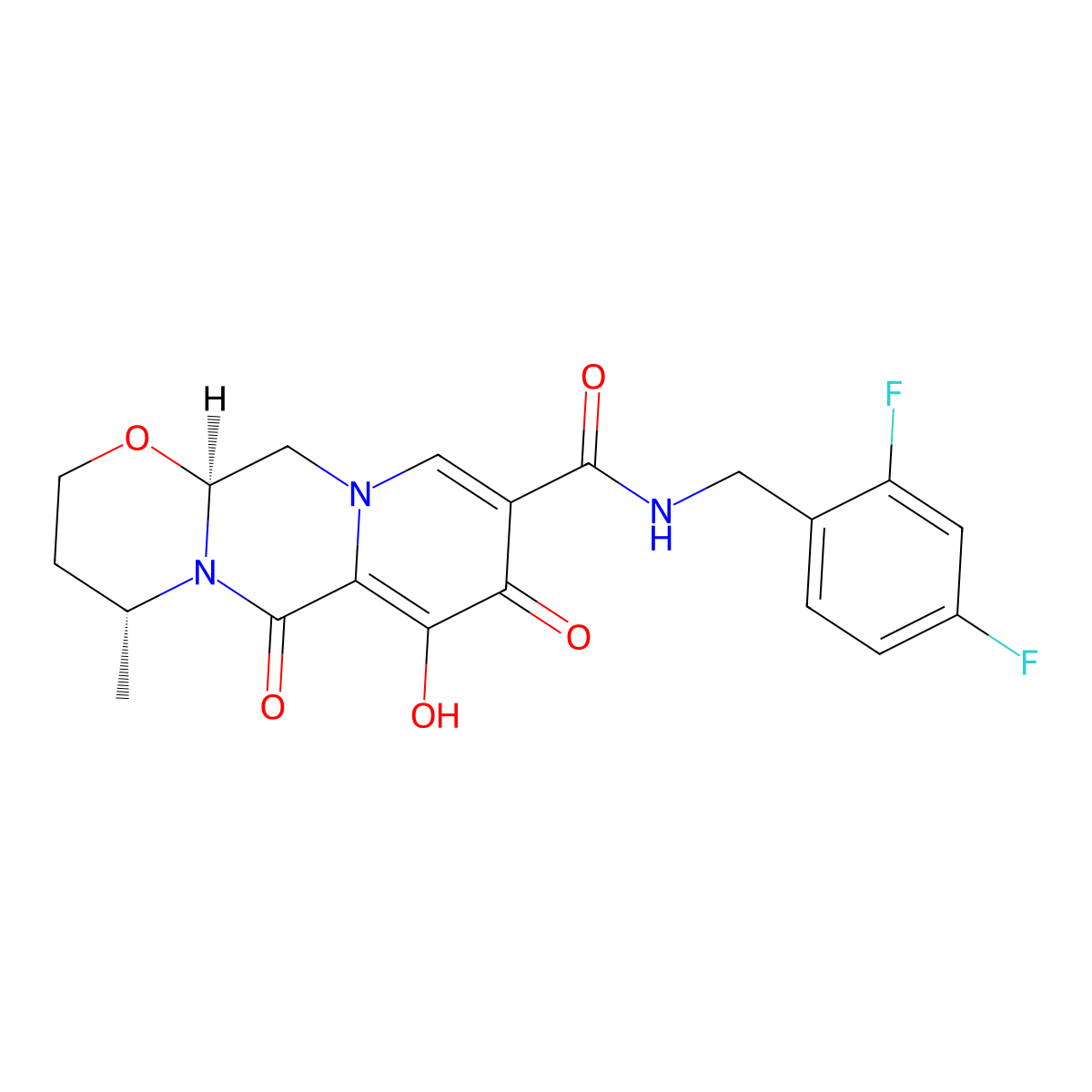 Dolutegravir molecular structure, CAS 1051375-16-6