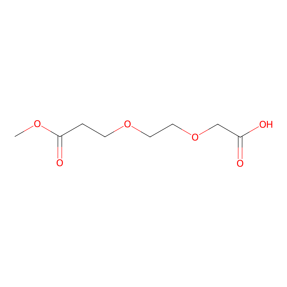 3-(2-Carboxymethoxy-ethoxy)-propionic acid methyl ester molecular structure, CAS 1051392-21-2