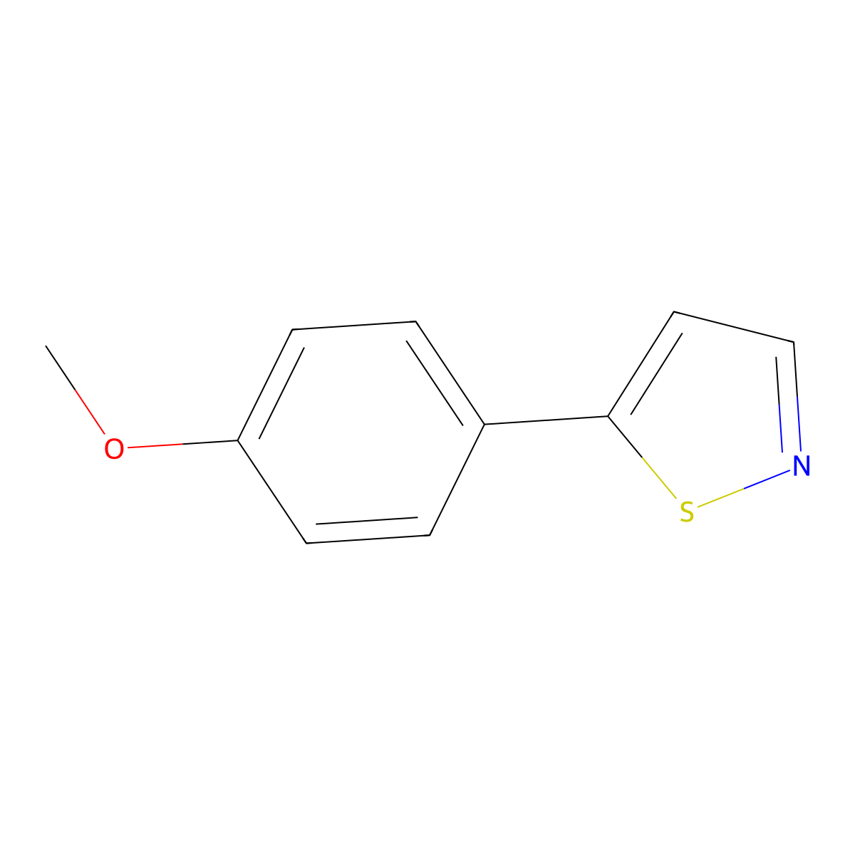 5-(4-Methoxyphenyl)isothiazole molecular structure, CAS 10514-28-0