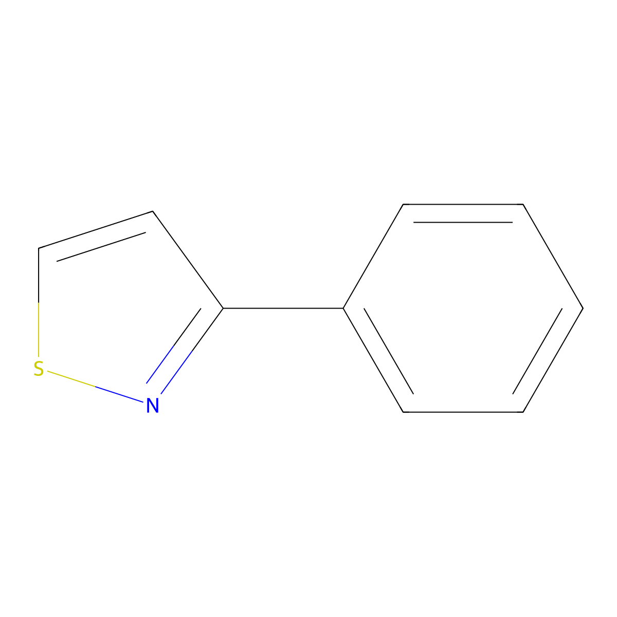 3-Phenylisothiazole molecular structure, CAS 10514-34-8