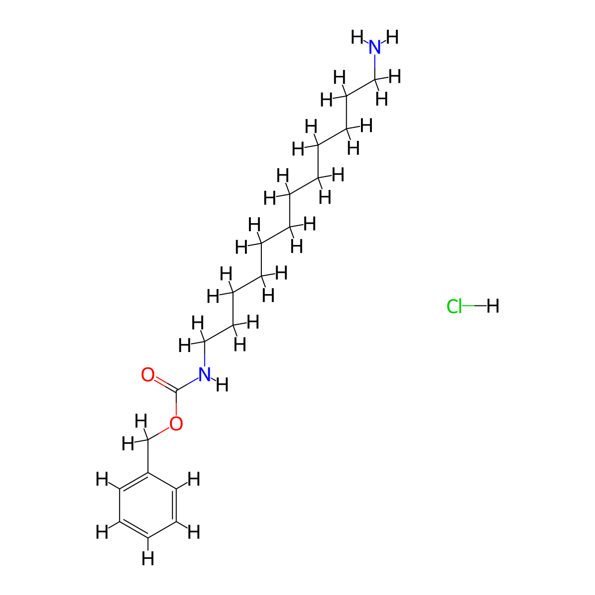 N-Carbobenzoxy-1,12-diaminododecane Hydrochloride molecular structure, CAS 1051420-16-6