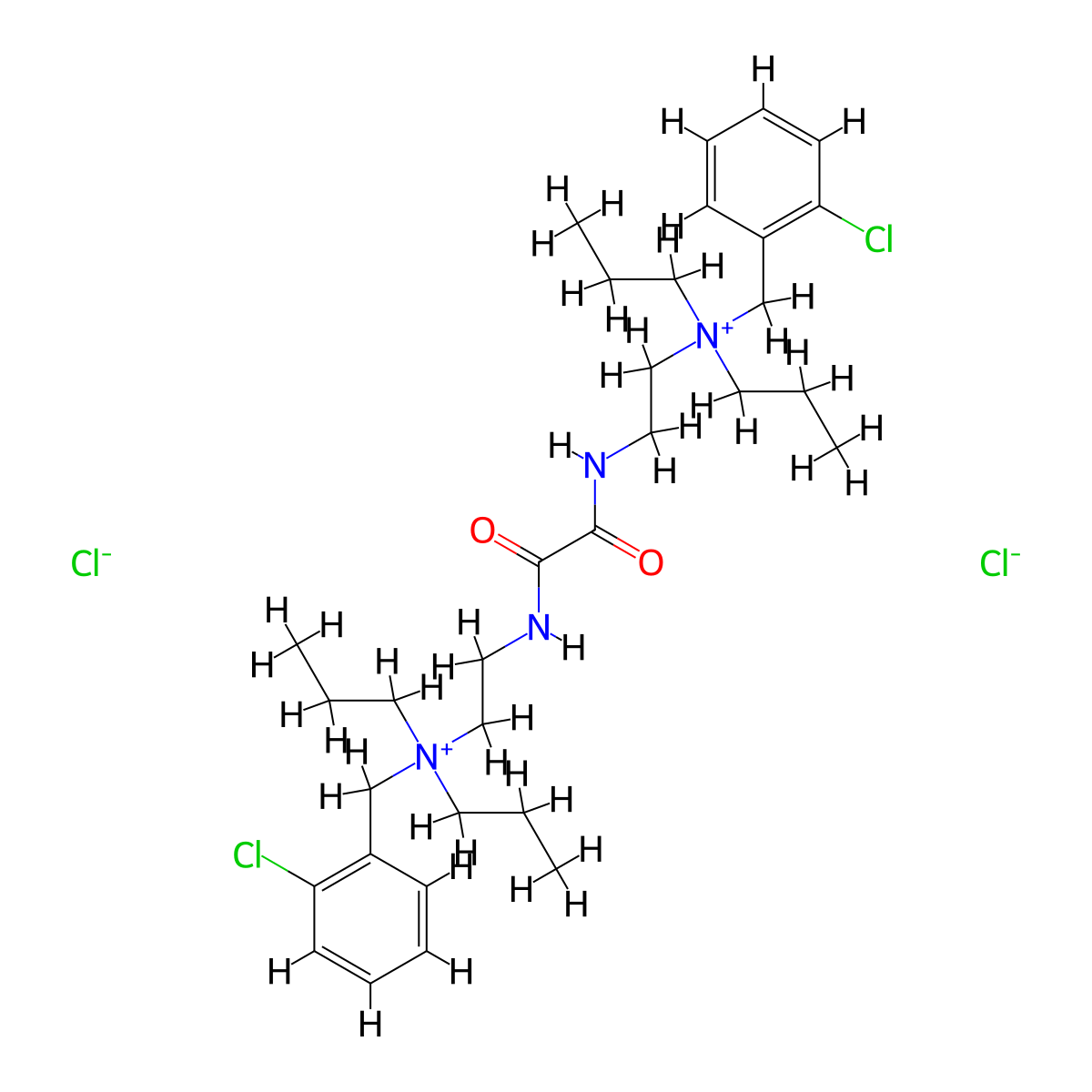 Ammonium, (oxalylbis(iminoethylene))bis((o-chlorobenzyl)dipropyl-, dichloride molecular structure, CAS 105144-26-1