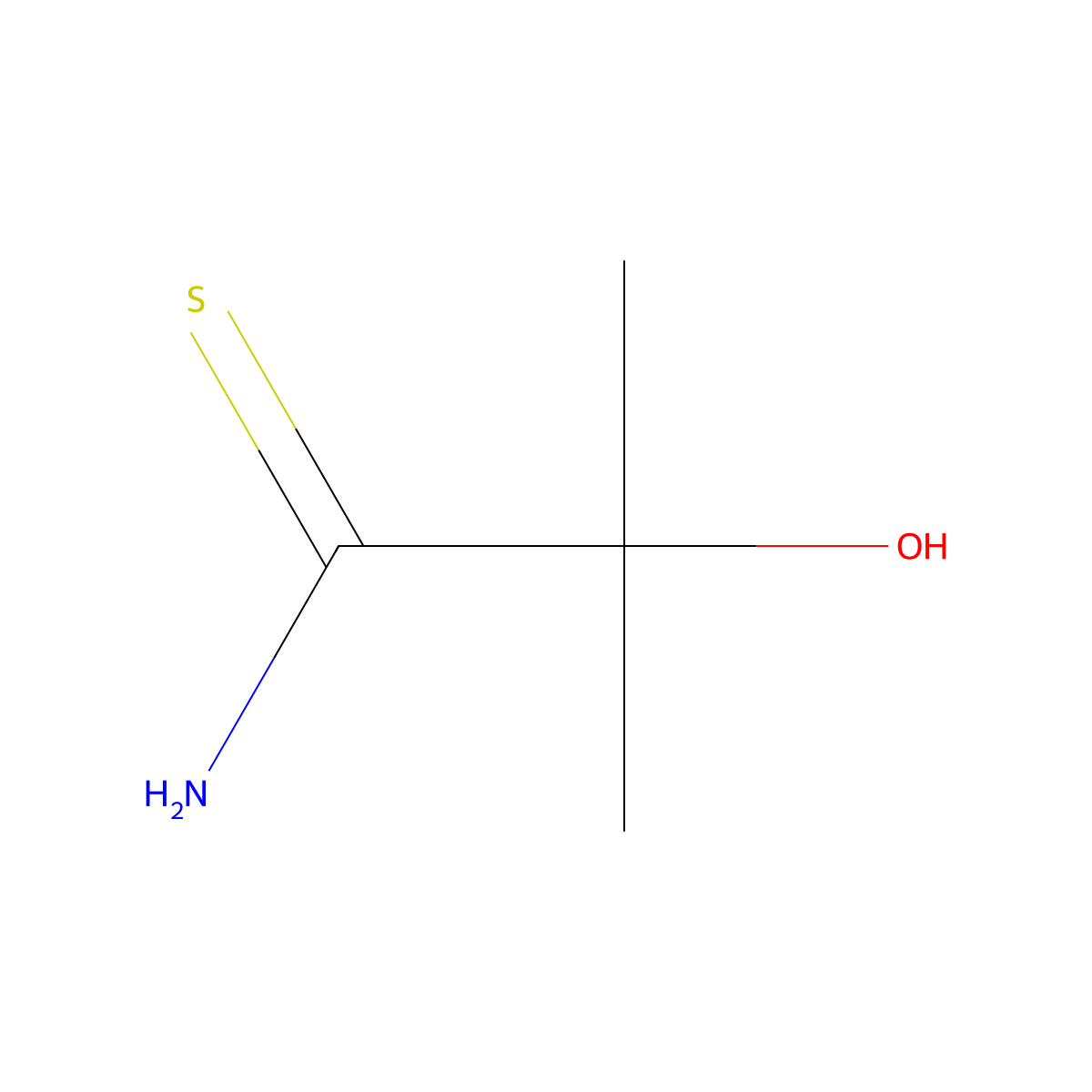 2-Hydroxy-2-methylpropanethioamide molecular structure, CAS 1051463-20-7