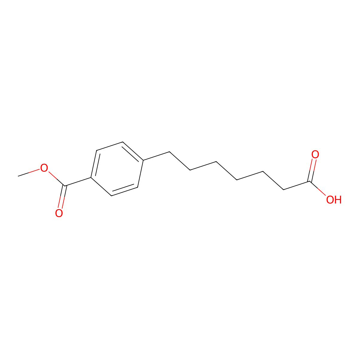 7-(4-(Methoxycarbonyl)phenyl)heptanoic acid molecular structure, CAS 1051473-21-2