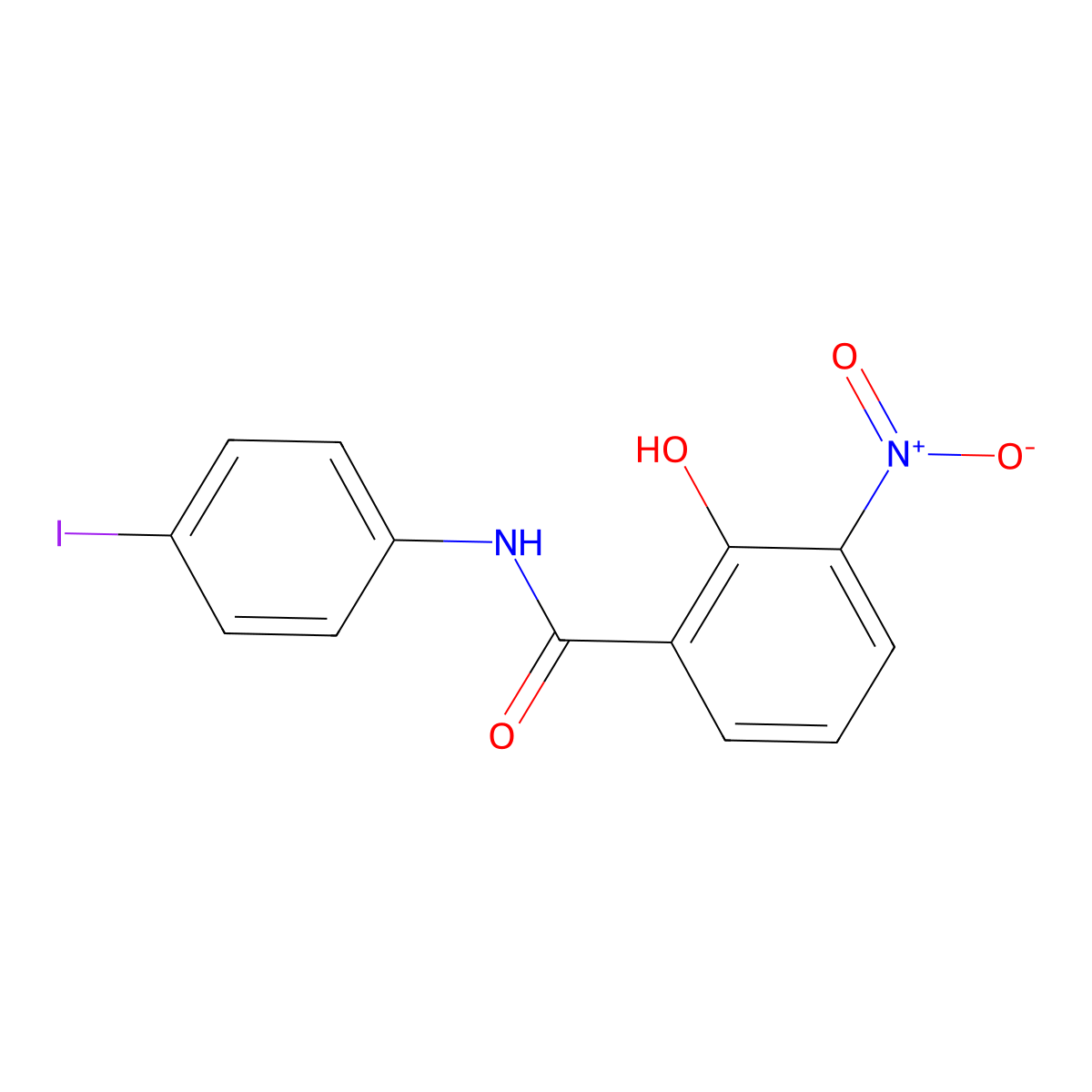 4'-Iodo-3-nitrosalicylanilide molecular structure, CAS 10515-48-7