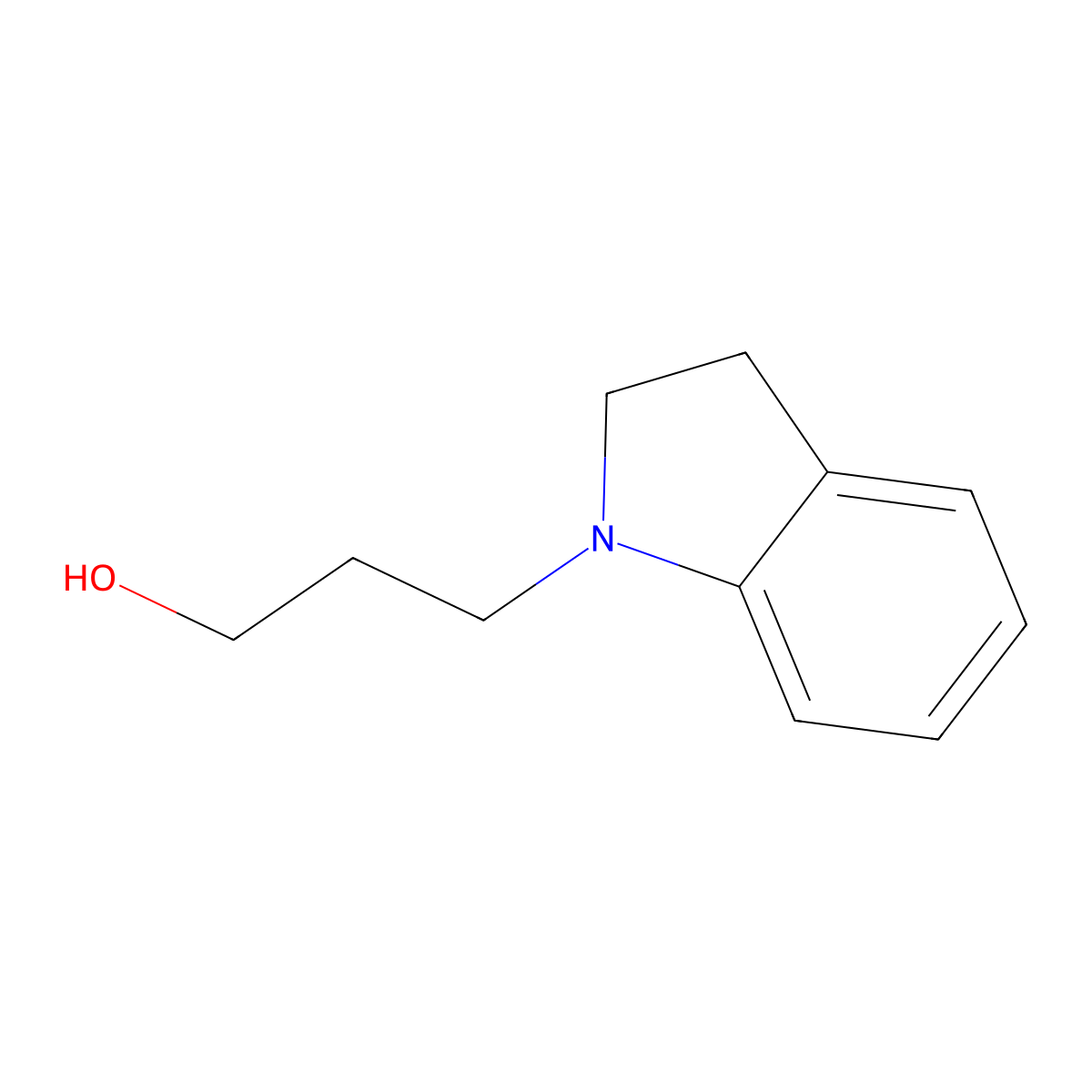 1H-Indole-1-propanol, 2,3-dihydro- molecular structure, CAS 105150-22-9