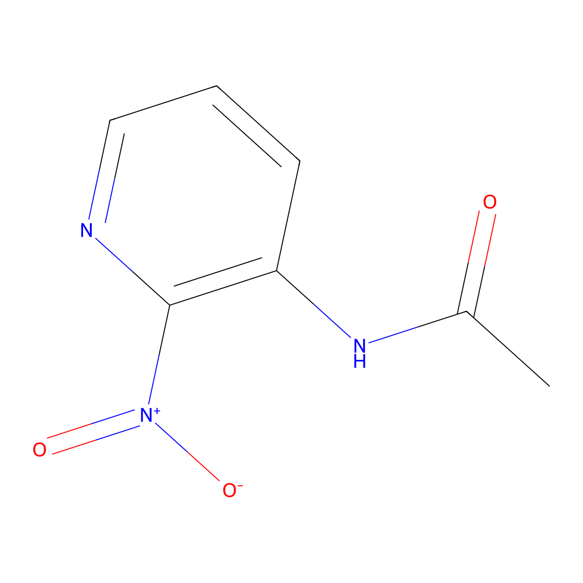 N-(2-nitropyridin-3-yl)acetamide molecular structure, CAS 105151-35-7