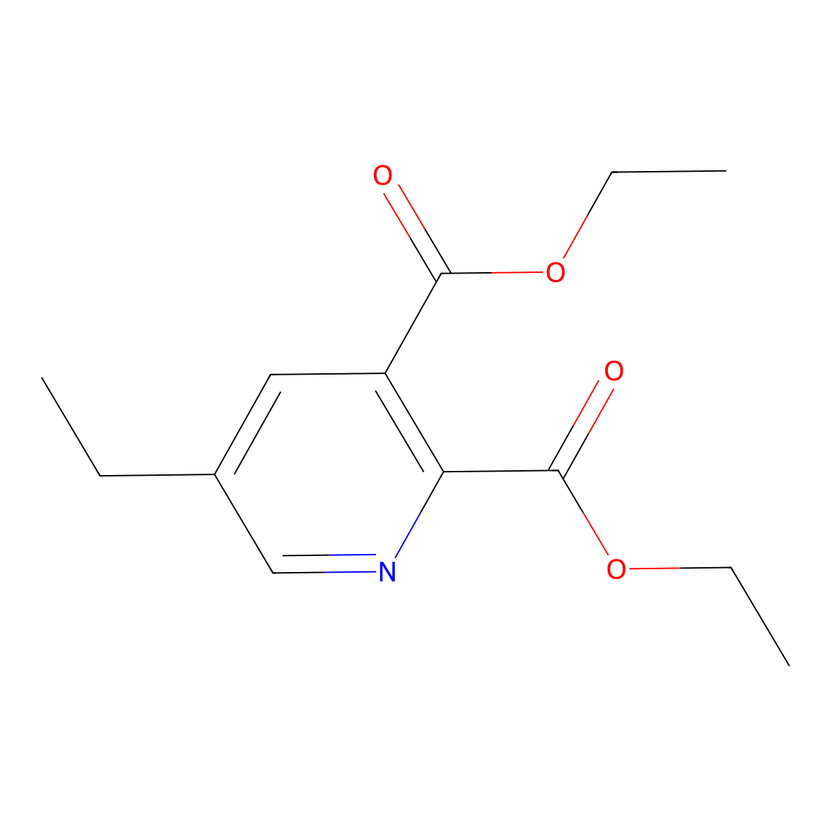 Diethyl 5-ethylpyridine-2,3-dicarboxylate molecular structure, CAS 105151-39-1