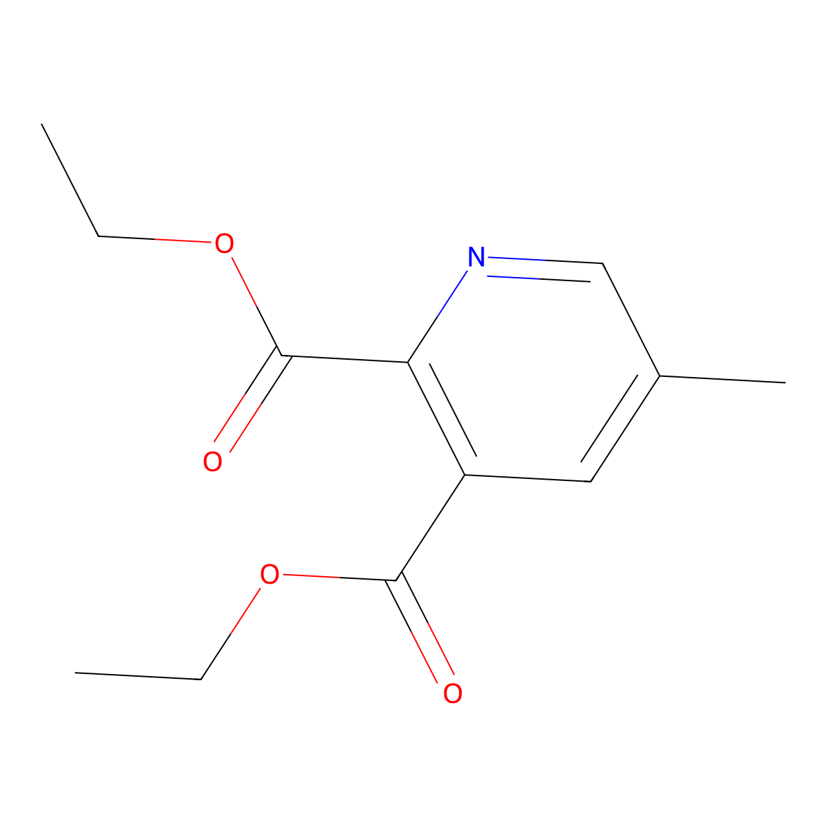 Diethyl 5-methylpyridine-2,3-dicarboxylate molecular structure, CAS 105151-48-2