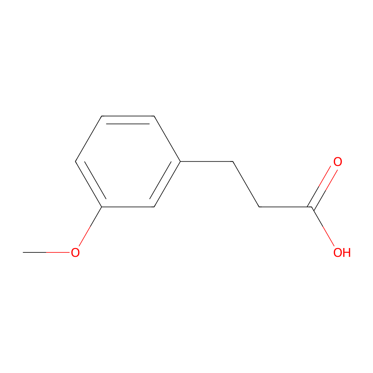 3-(m-Methoxyphenyl)propionic acid molecular structure, CAS 10516-71-9