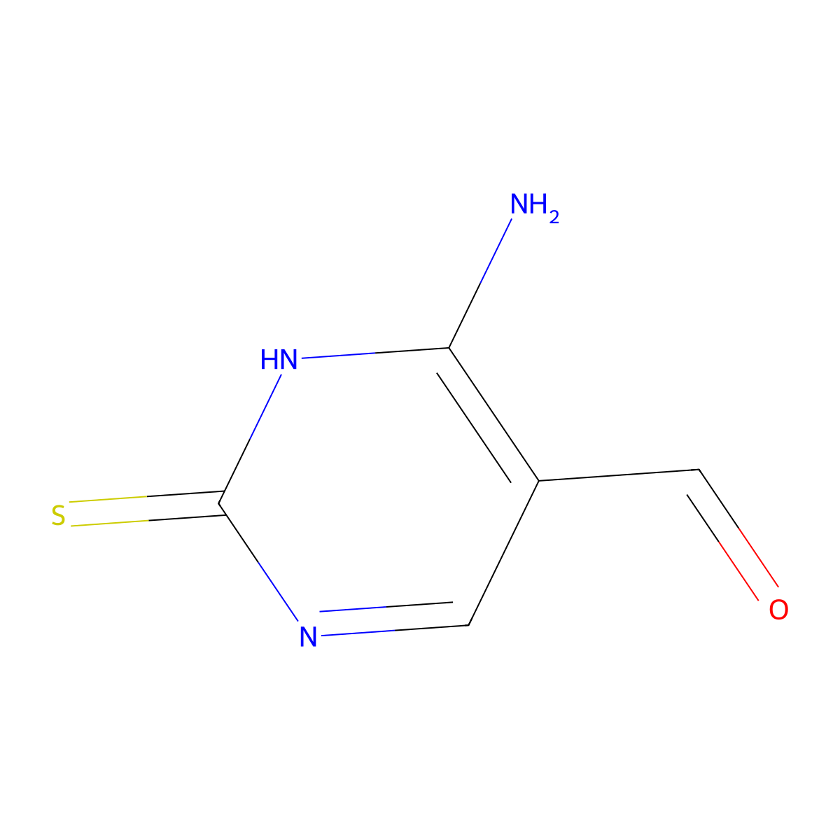 4-Amino-2-sulfanylpyrimidine-5-carbaldehyde molecular structure, CAS 105161-35-1