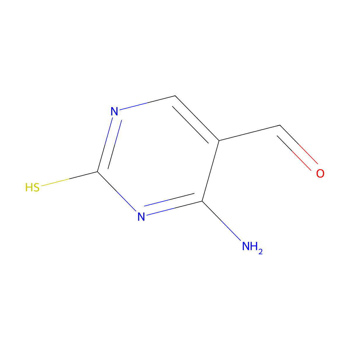 4-Amino-2-sulfanylpyrimidine-5-carbaldehyde molecular structure, CAS 105161-35-1
