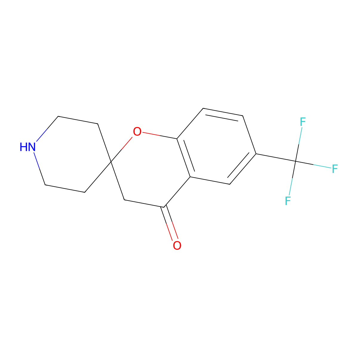 6-(Trifluoromethyl)spiro[chroman-2,4'-piperidin]-4-one molecular structure, CAS 1051654-96-6