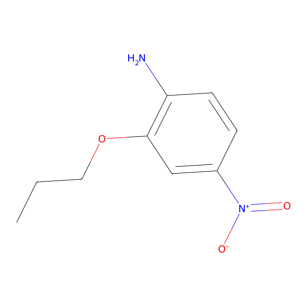 4-Nitro-2-propoxyaniline molecular structure, CAS 105168-92-1