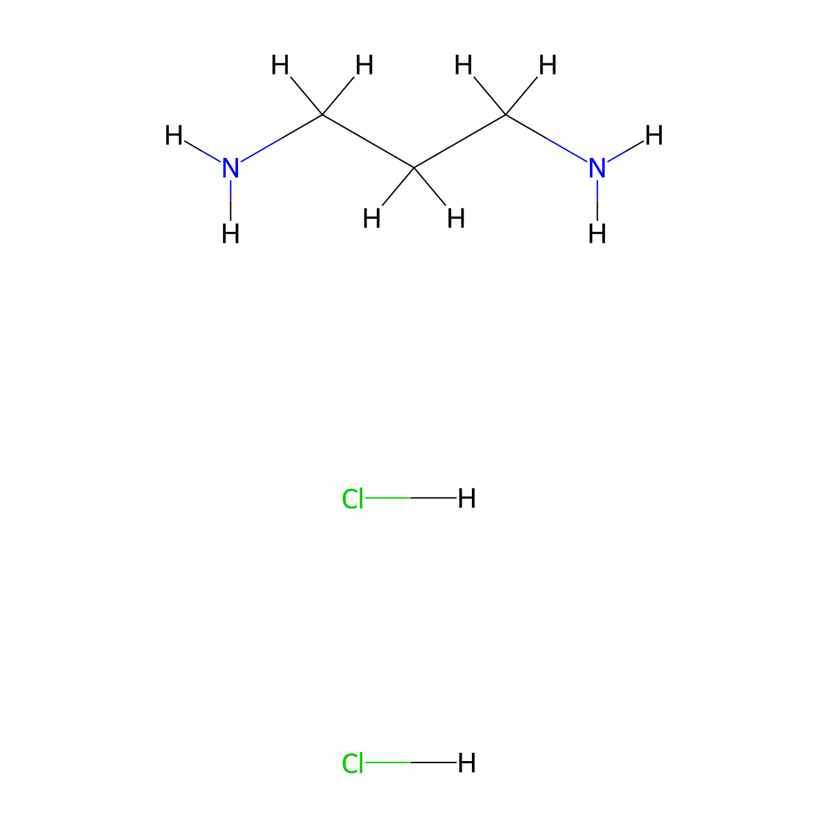 1,3-Propanediamine dihydrochloride molecular structure, CAS 10517-44-9