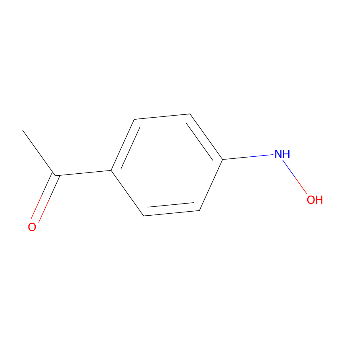 4-Hydroxylaminoacetophenone molecular structure, CAS 10517-47-2