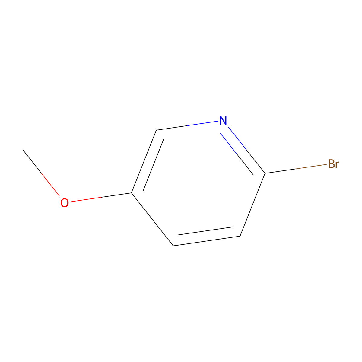 2-Bromo-5-methoxypyridine molecular structure, CAS 105170-27-2