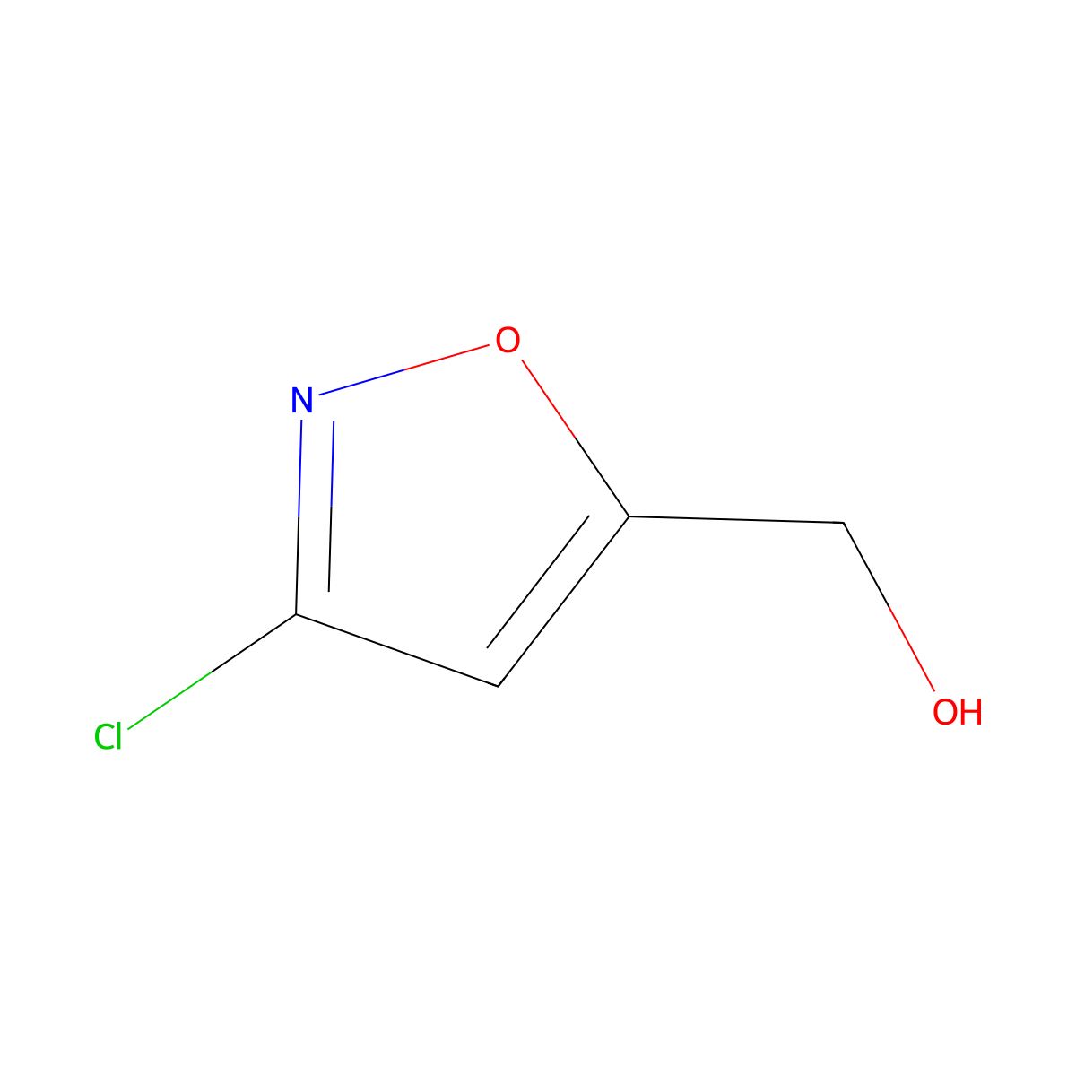 (3-Chloro-1,2-oxazol-5-yl)methanol molecular structure, CAS 105175-03-9