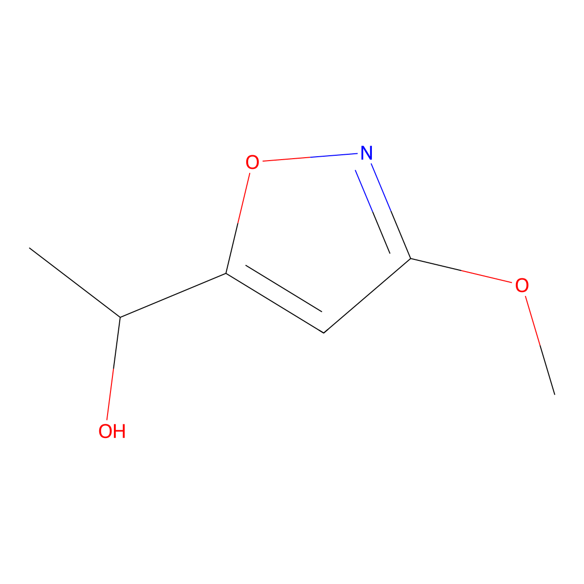 1-(3-Methoxyisoxazol-5-YL)ethan-1-OL molecular structure, CAS 105175-06-2