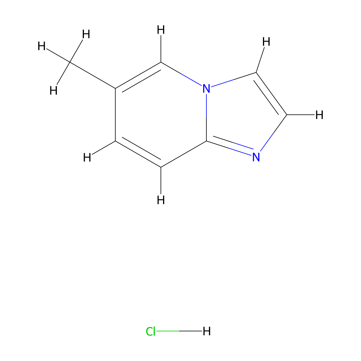 6-Methylimidazo[1,2-a]pyridine hydrochloride molecular structure, CAS 10518-61-3