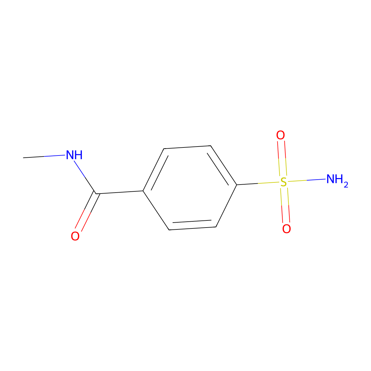 N-methyl-4-sulfamoylbenzamide molecular structure, CAS 10518-85-1