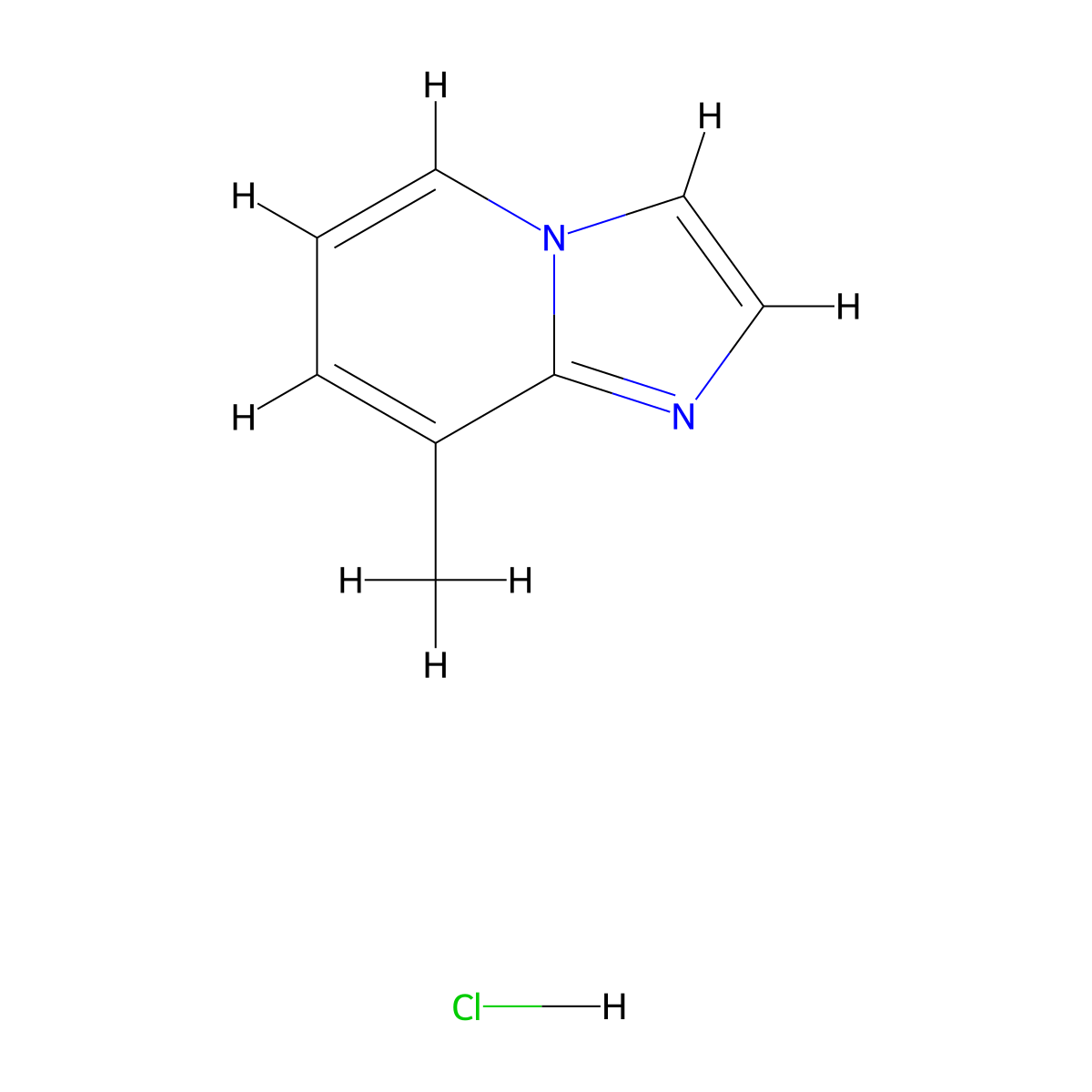 8-Methylimidazo[1,2-a]pyridine hydrochloride molecular structure, CAS 10518-86-2