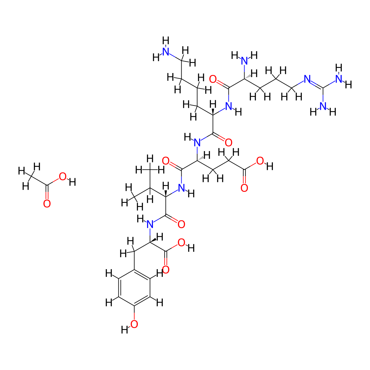 Splenopentin diacetate molecular structure, CAS 105184-37-0