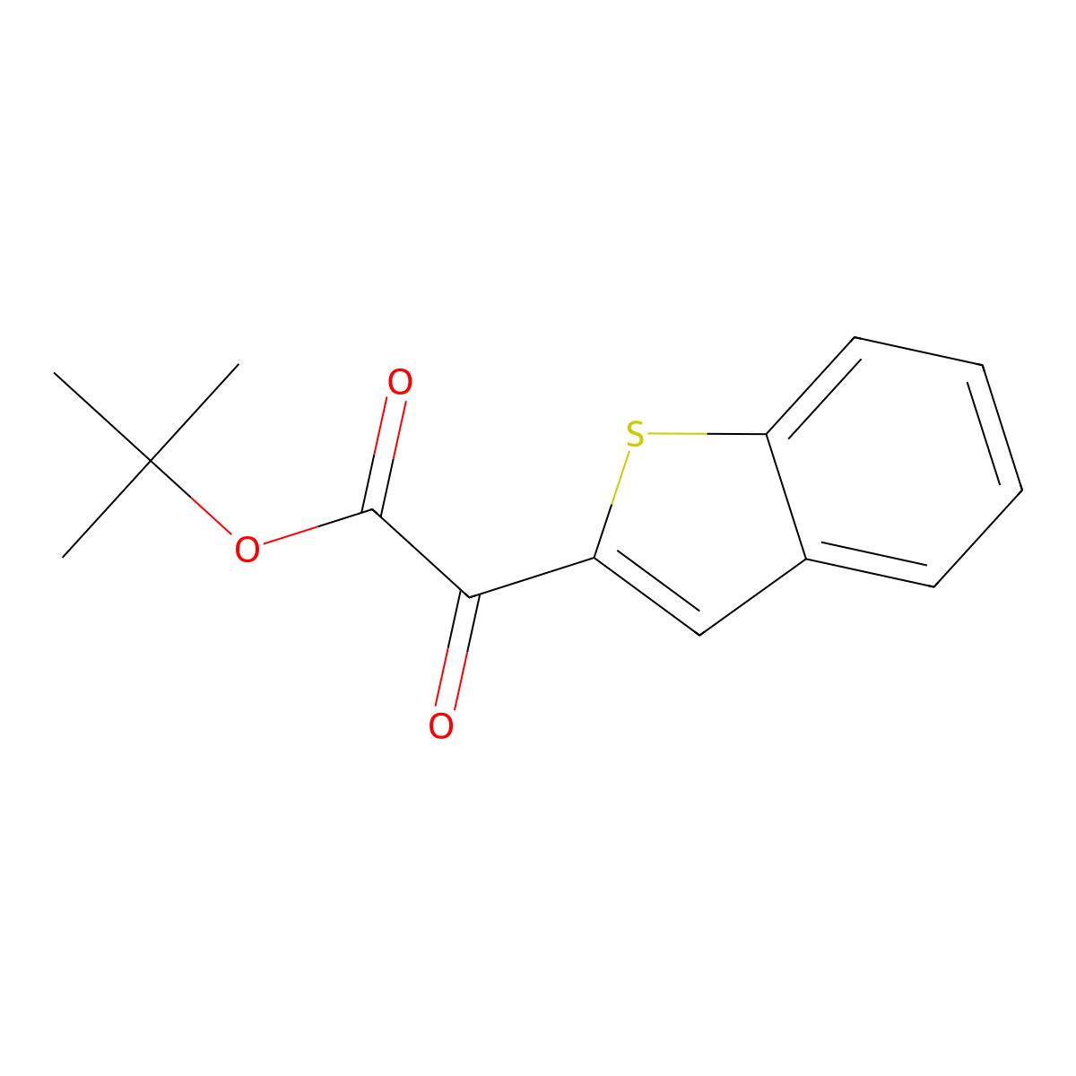 1,1-Dimethylethyl alpha-oxobenZo[b]thiophene-2-acetate molecular structure, CAS 1051852-98-2