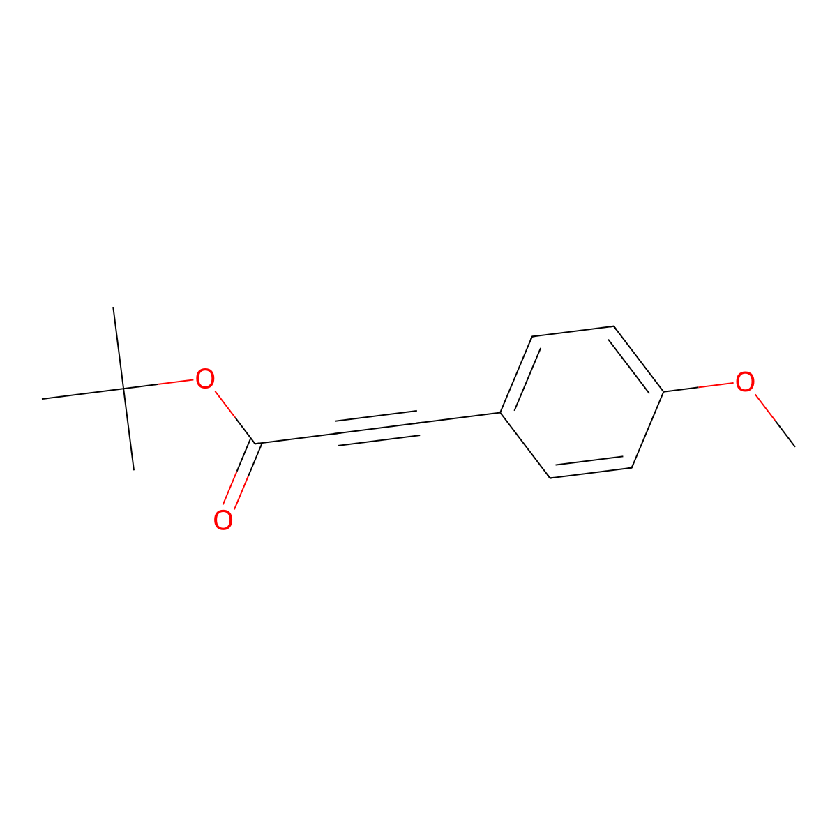 1,1-Dimethylethyl 3-(4-methoxyphenyl)-2-propynoate molecular structure, CAS 1051853-01-0