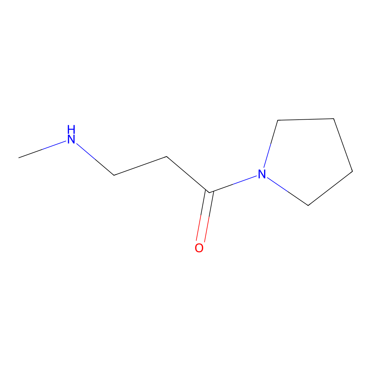 3-(Methylamino)-1-(pyrrolidin-1-yl)propan-1-one molecular structure, CAS 1051858-00-4