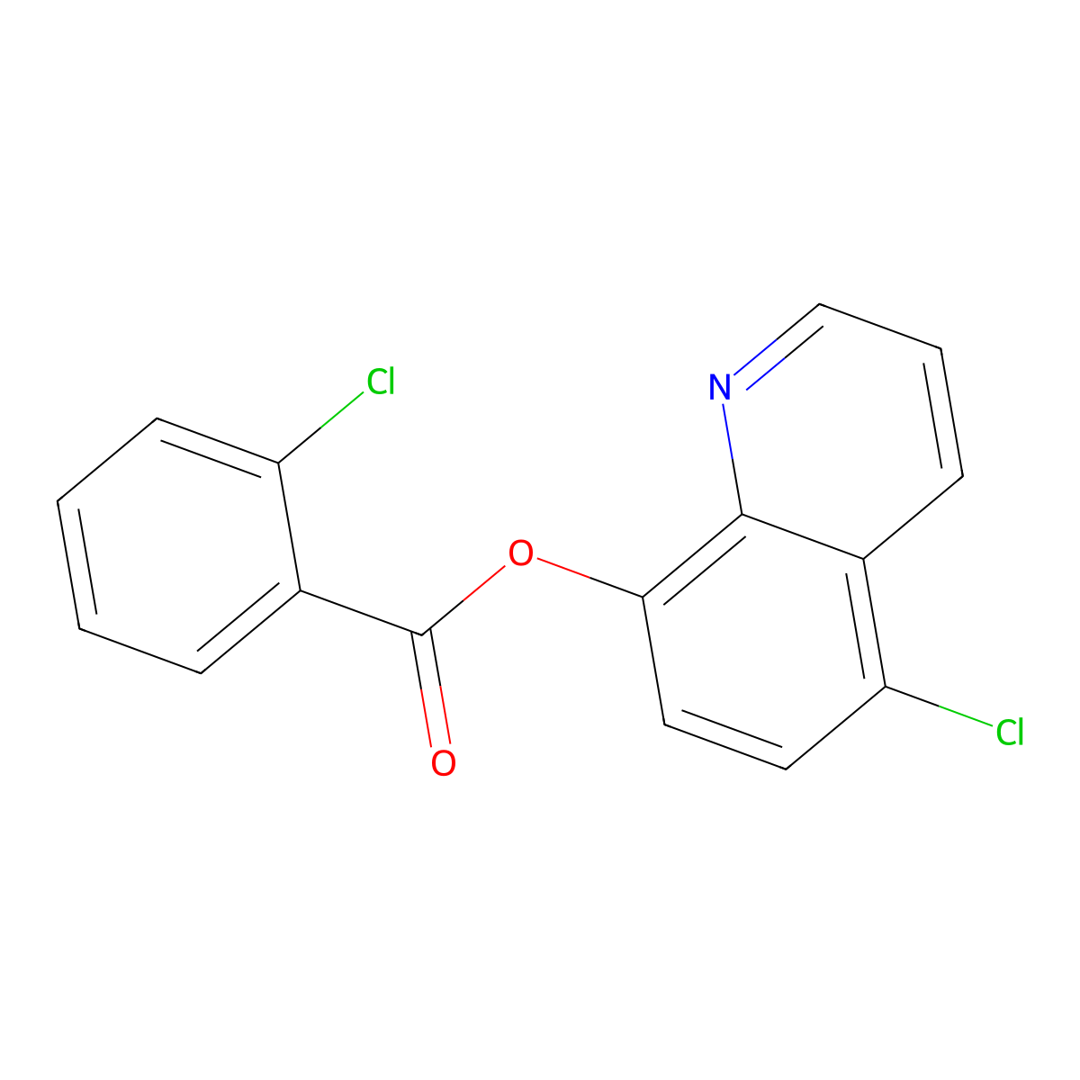 5-Chloroquinolin-8-yl 2-chlorobenzoate molecular structure, CAS 1051868-61-1