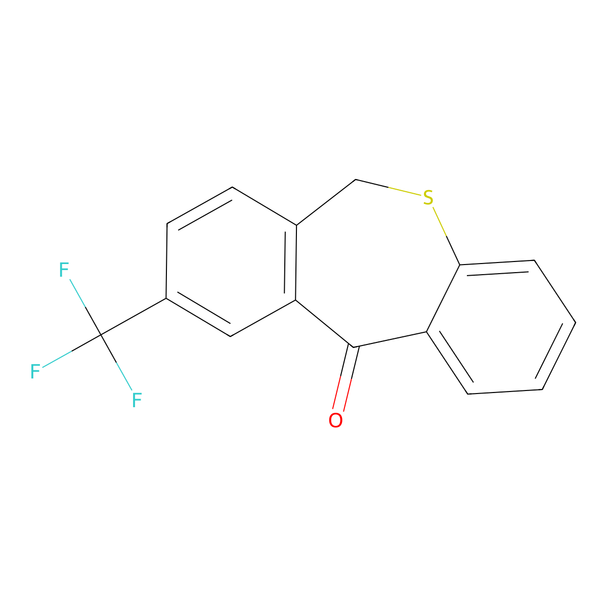 9-(Trifluoromethyl)dibenzo[b,e]thiepin-11(6H)-one molecular structure, CAS 1051878-46-6