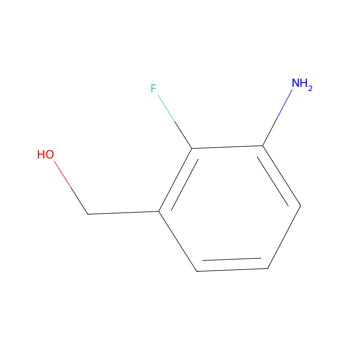 (3-Amino-2-fluorophenyl)methanol molecular structure, CAS 1051899-73-0